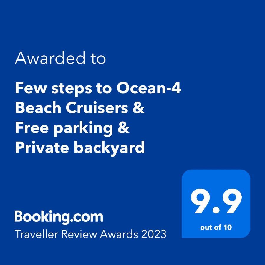Few Steps To Ocean-4 Beach Cruisers & Free Parking & Private Backyard 잭슨빌비치 외부 사진
